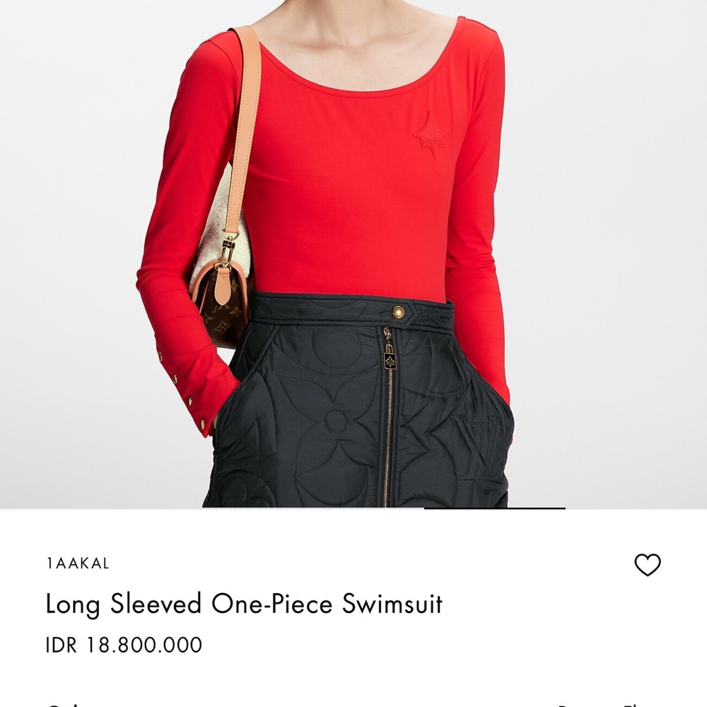 Red Louis Vuitton One Piece size 38
